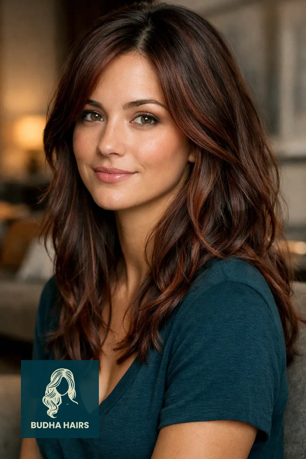 35 Best Hair Color for Brown Skin: Top Ideas for 2026 14 Rich Burgundy-Brown Lowlights