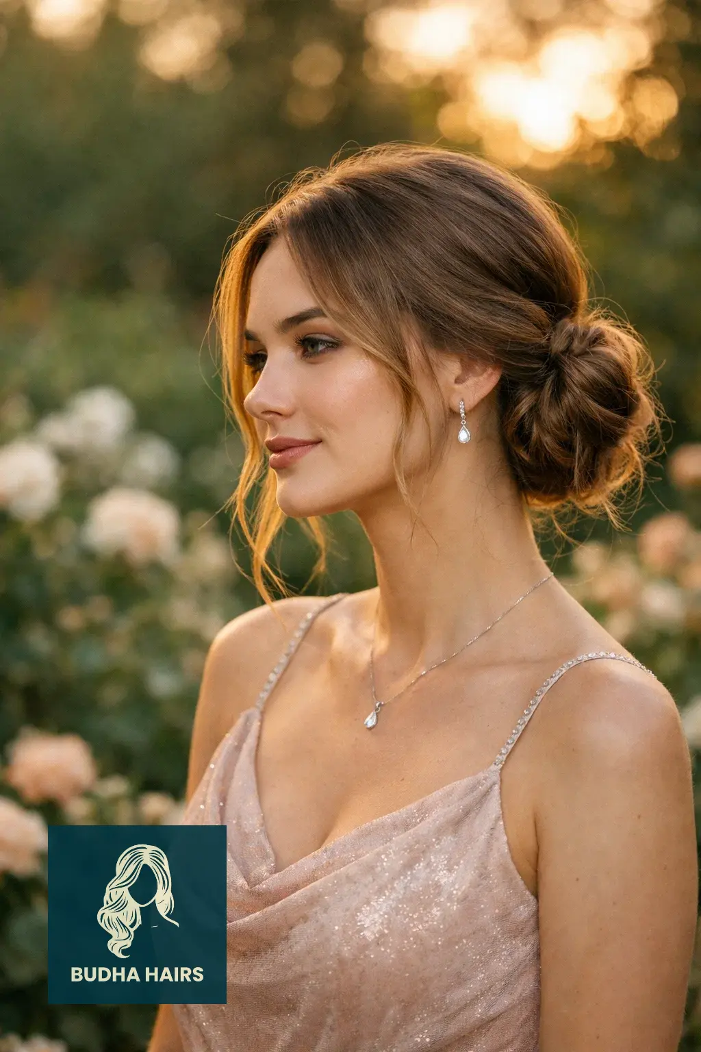 30 Stunning Prom Hairstyles for Medium Length Hair (2026 Trends) 23 Romantic Low Side Bun