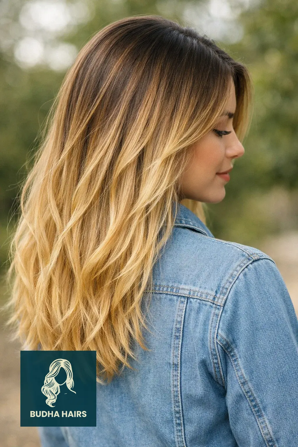 25 Must-Try Honey Blonde Balayage on Dark Hair Styles 3 Root Smudge with Golden Ends