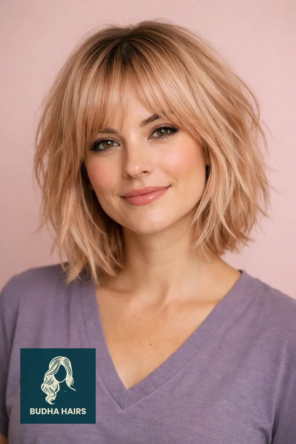 30 Blonde Bob Hairstyles That Look Fresh and Stylish 13 Rose Gold Blonde Shag Bob