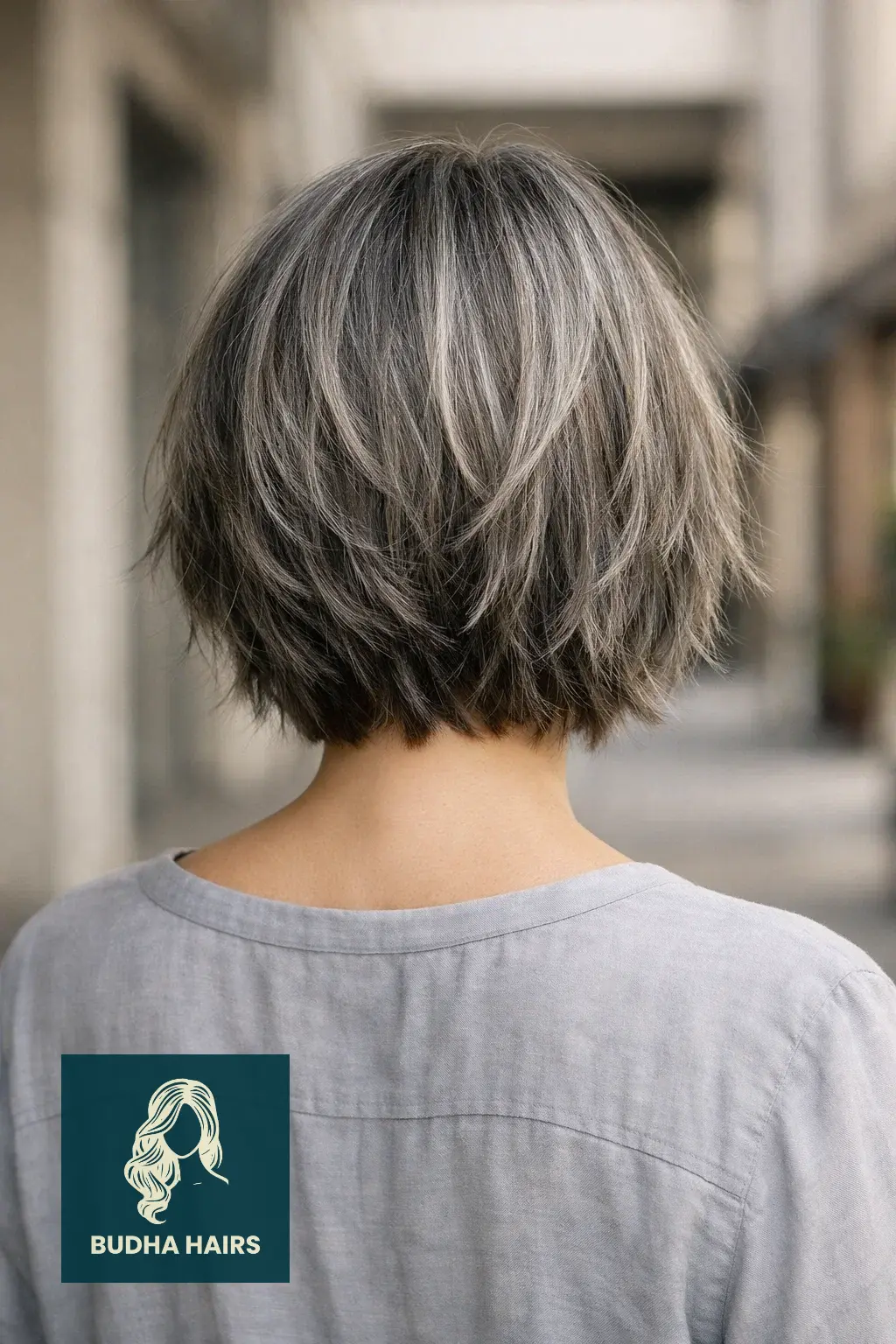 25 Best Choppy Bob Hairstyles for Fine Hair to Boost Volume 20 Salt-and-Pepper Choppy Bob