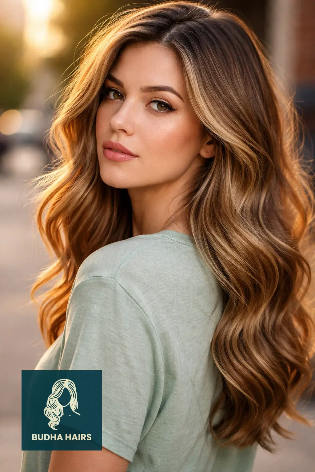 30 Warm Caramel Balayage with Honey Highlights to Try This Year 10 Sandy Brown with "Salted" Honey Blend