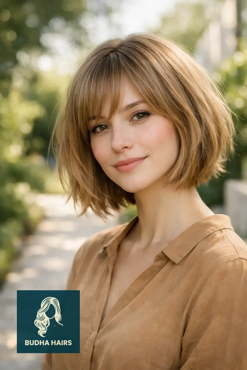 25 Best Brown Bob Hairstyles: Trendy Brunette Ideas for 2026 23 Sandy Oak Bob with "Air-Cut" Layers