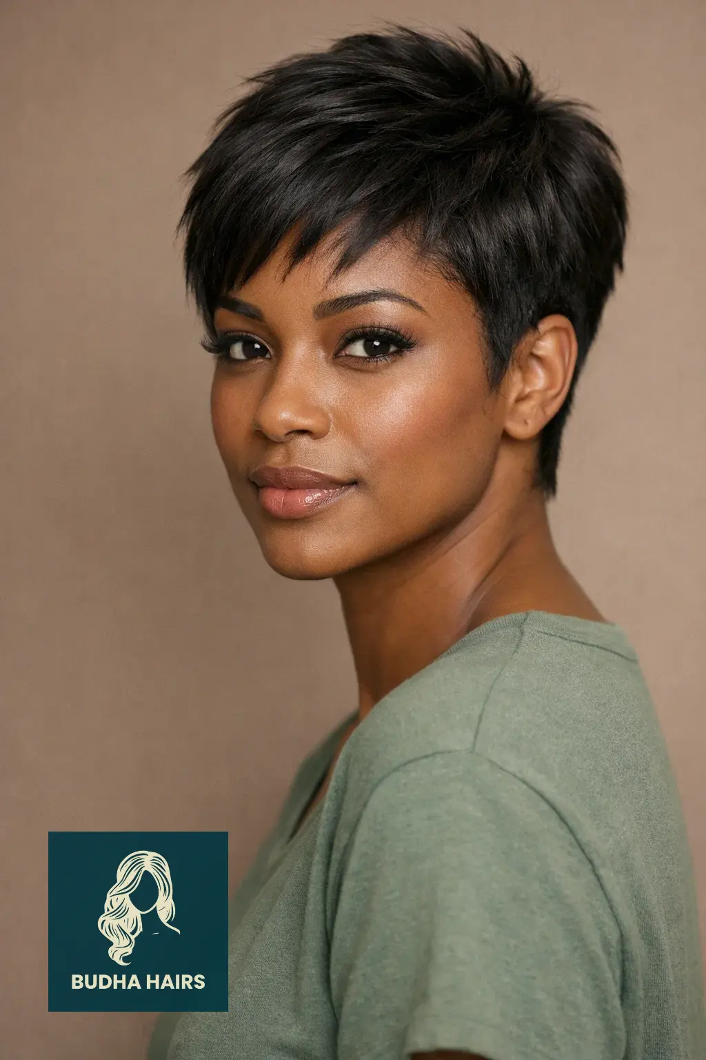 Feathered Hairstyles for Black Women: 30 Iconic & Modern Looks 2 Short Feathered Pixie with Tapered Sides