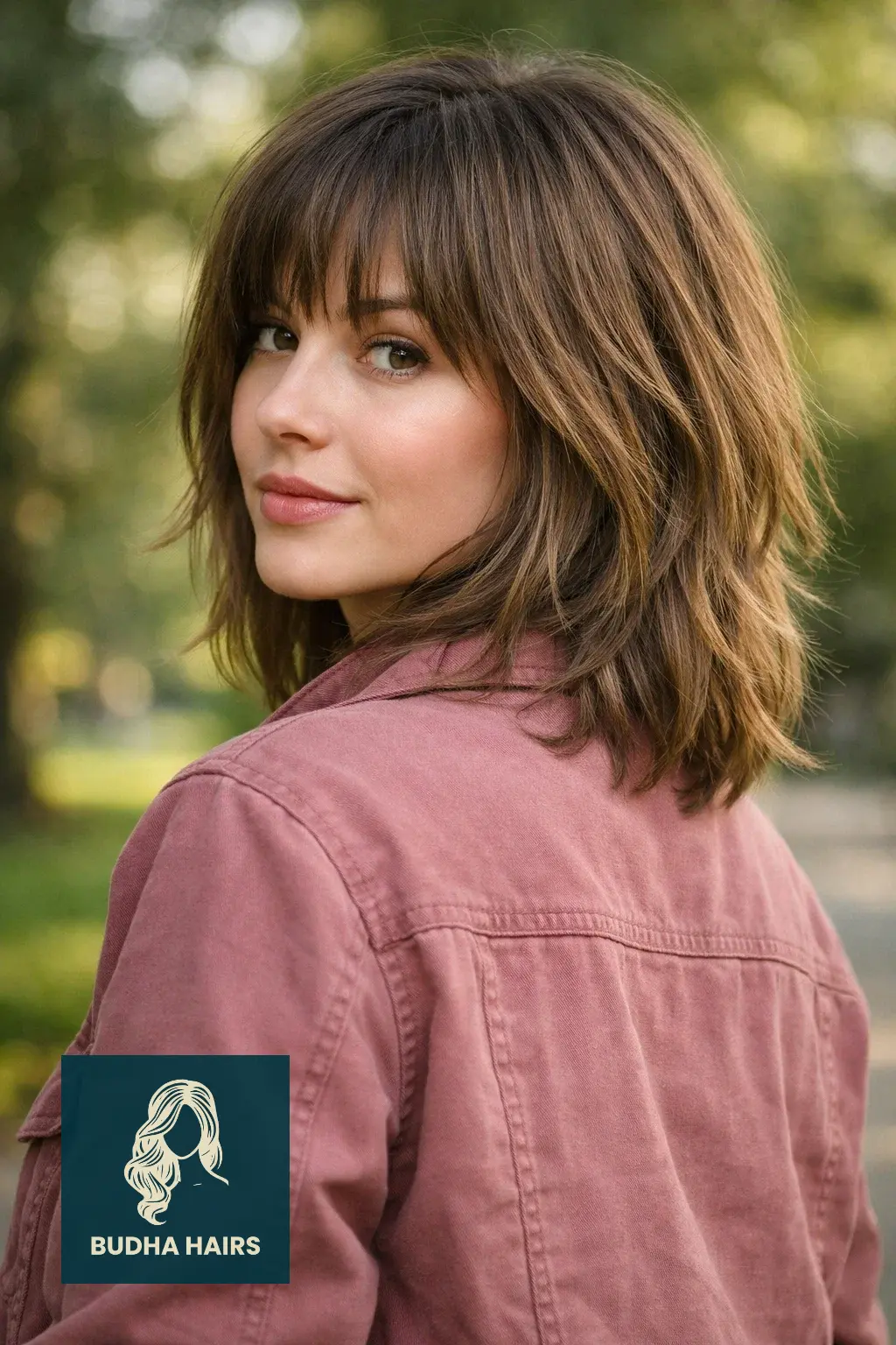 25 Flawless Fine Hair with Bangs Hairstyles: Volumizing Looks 2026 4 Shoulder-Length Shag with Choppy Fringe