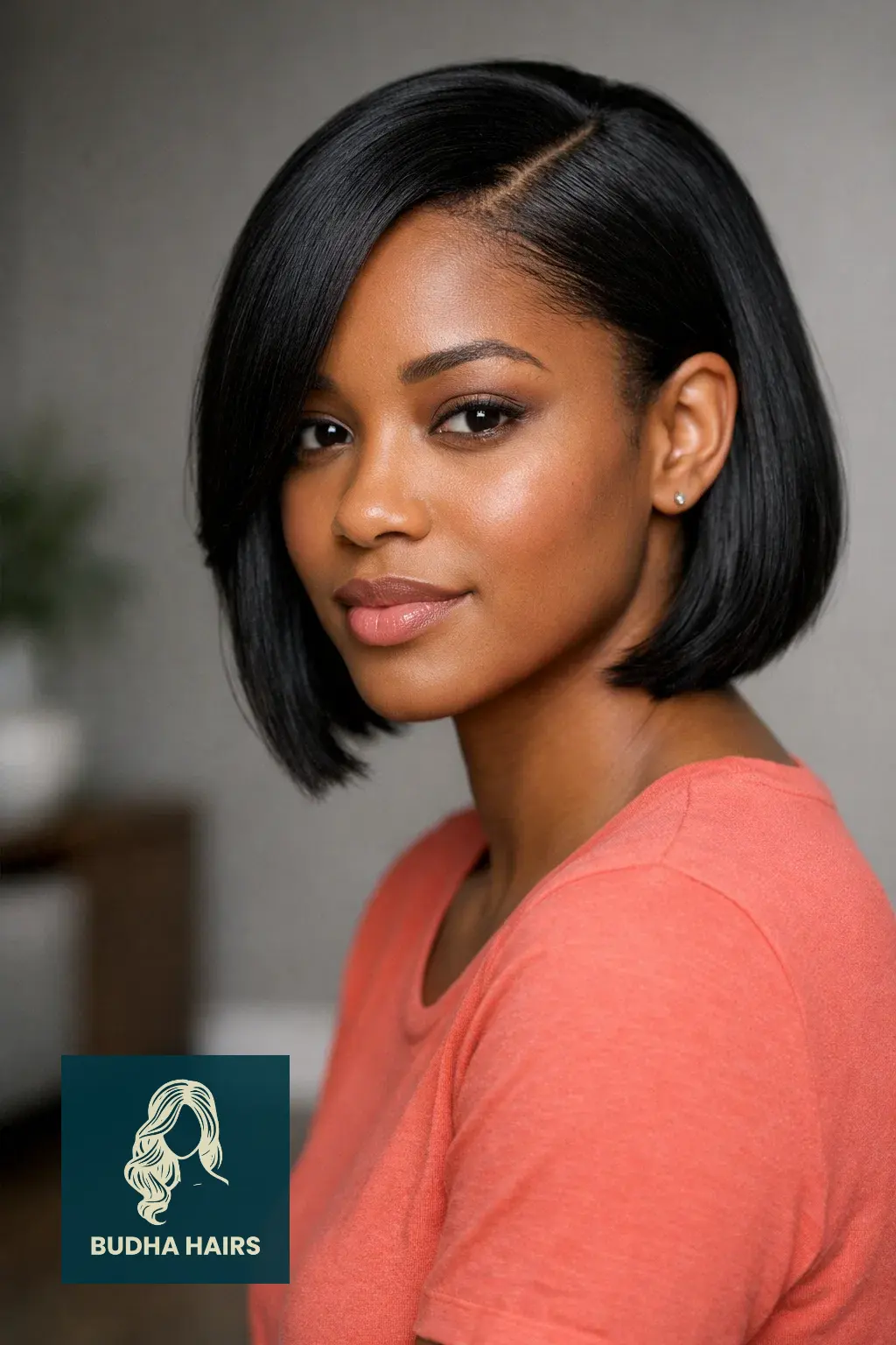 30 Straight Hairstyles for Black Women That Look Sleek 23 Side-Parted Bob with Tucked Sides