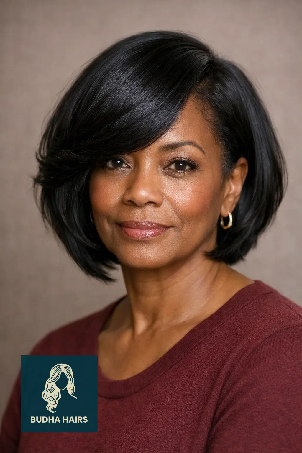 25 Stunning Bob Hairstyles for Older Black Women to Refresh Your Look 10 Side-Swept Bob with Deep Part