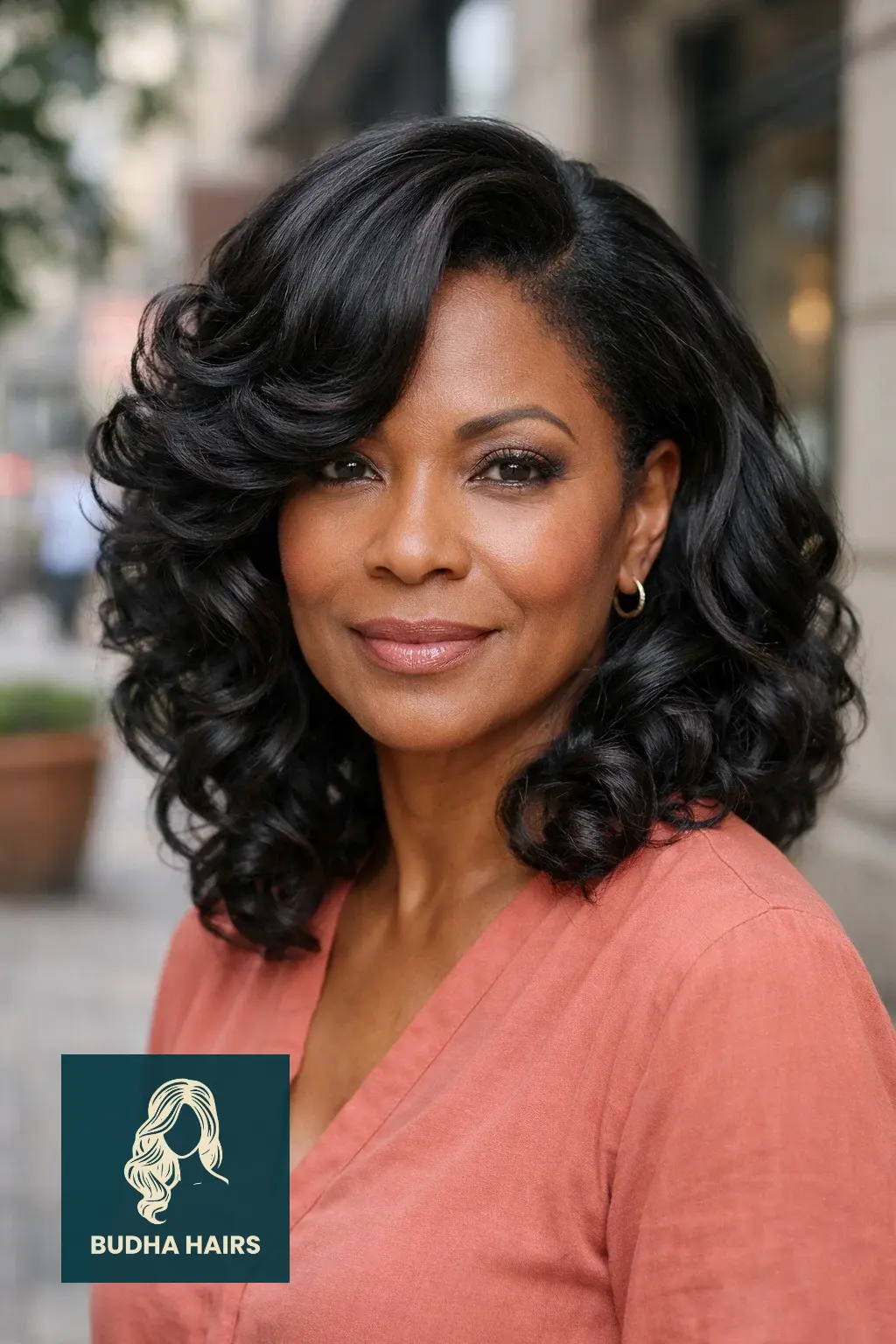 35 Beautiful Weave Hairstyles for Older Black Women That Look Timeless 30 Side Swept Hollywood Curls