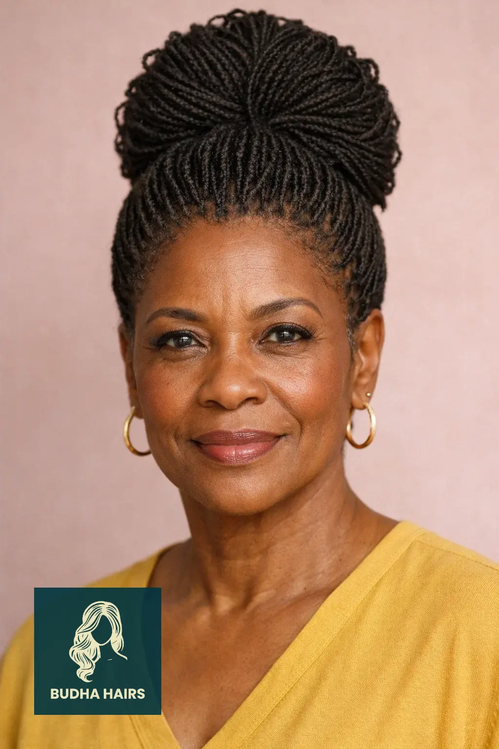 25 Easy and Elegant Updo Hairstyles for Older Black Women 5 Sisterlocks High Updo