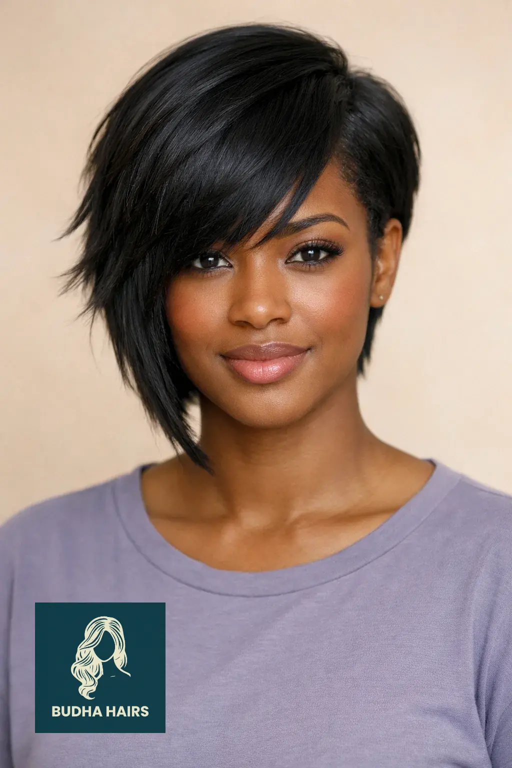Feathered Hairstyles for Black Women: 30 Iconic & Modern Looks 24 Sleek Asymmetrical Feathered Crop