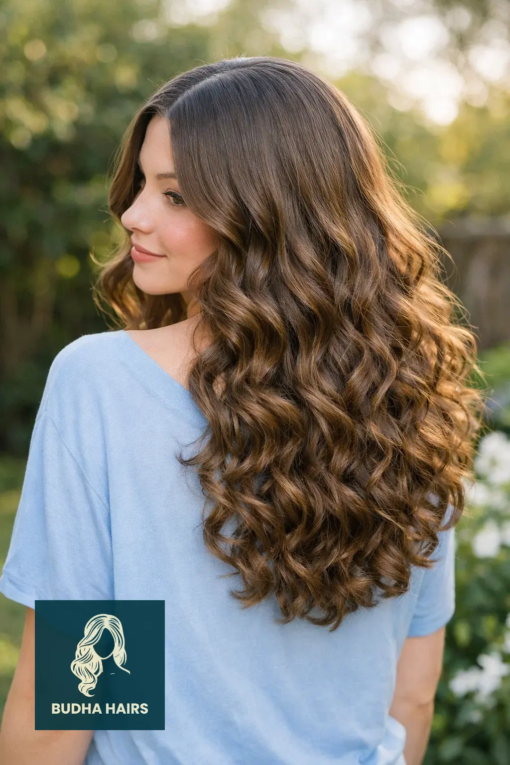 25 Chic Elegant Curly Hairstyles to Elevate Your Look 20 Sleek Center Part with Fluffed Curls