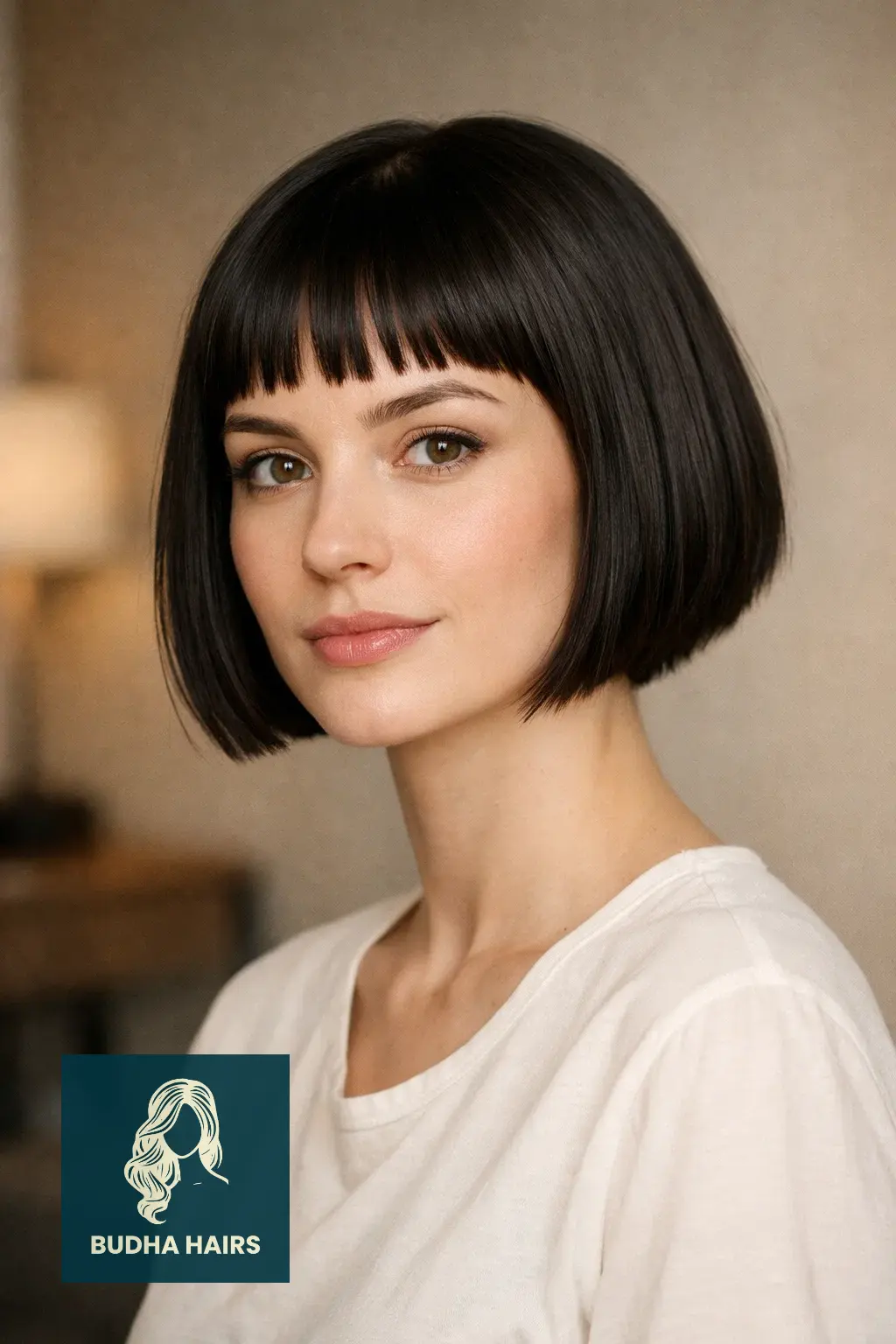 35 Best Bob Hairstyles with Bangs to Try Now 13 Sleek Ear-Length Bob with Baby Bangs