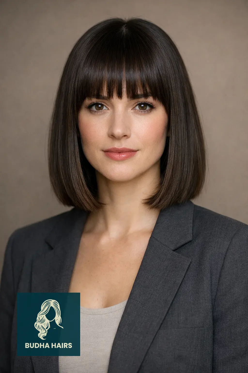 25 Flawless Fine Hair with Bangs Hairstyles: Volumizing Looks 2026 5 Sleek Lob with Blunt Bangs