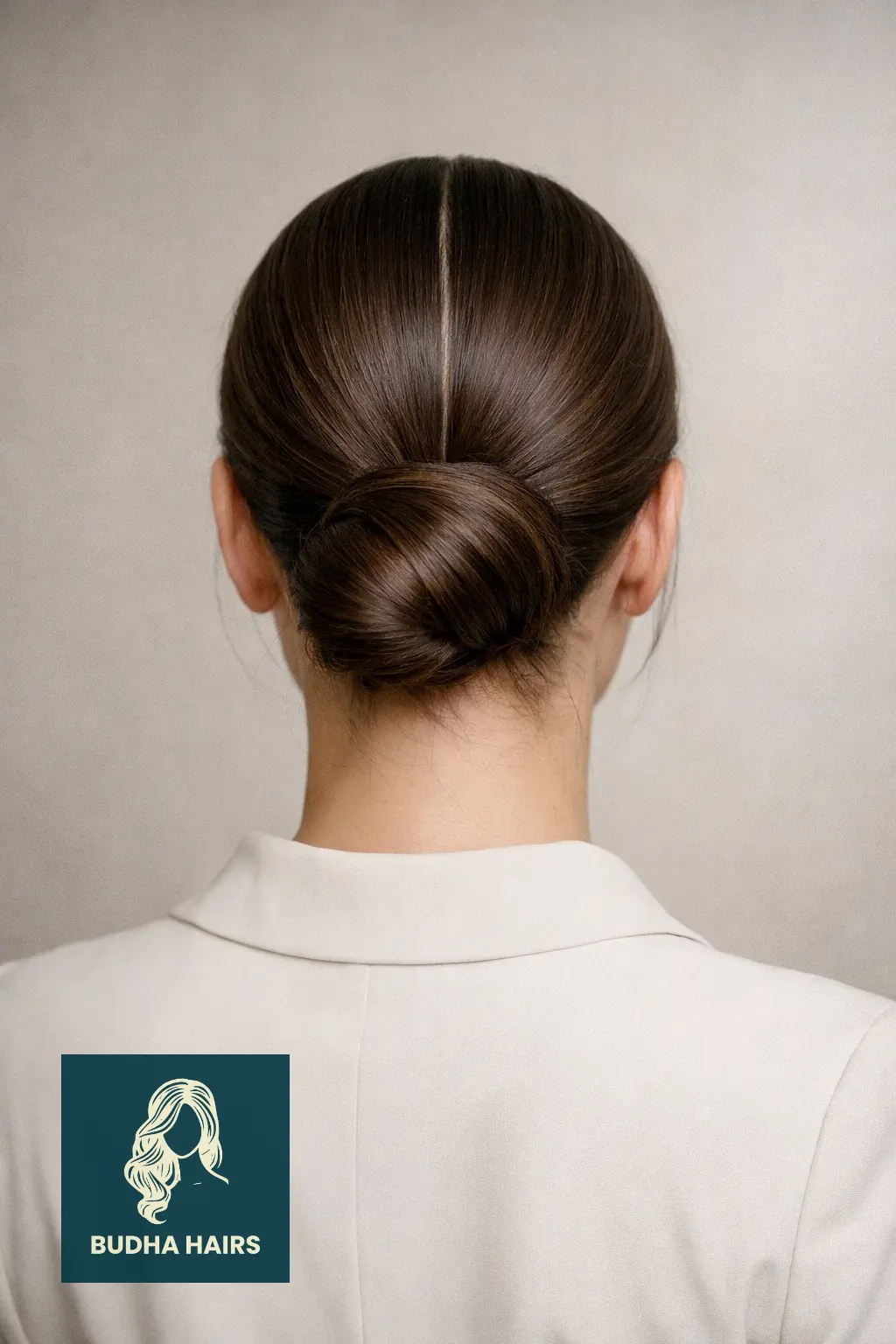 30 Bridal Shower Hairstyles for the Bride That Look Stunning 3 Sleek Low Bun with a Center Part