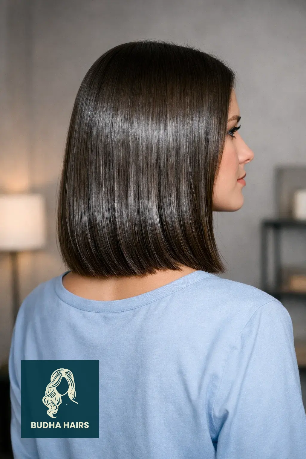 30 Cute Lob Hairstyles for Thin Hair 11 Sleek One-Length Lob with Mirror Shine