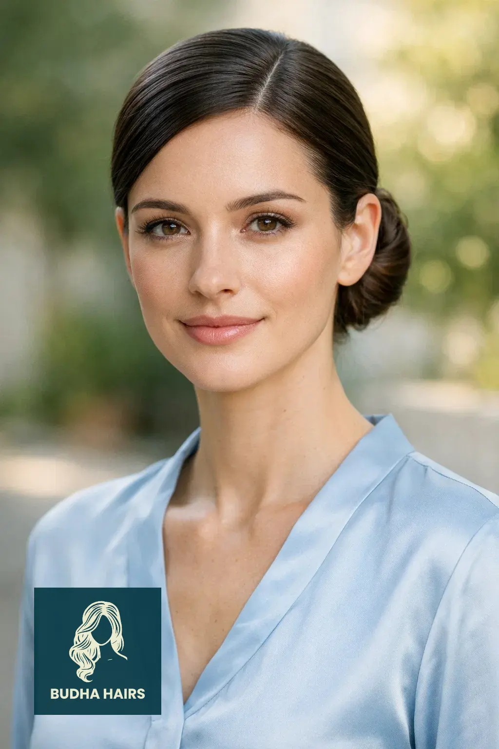 25 Slick Back Hairstyles That Look Sleek and Modern 5 Sleek Side-Parted Low Bun