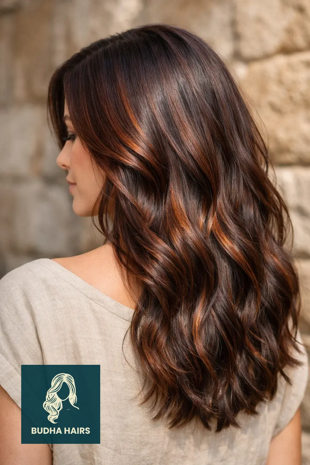 30 Best Red Copper Balayage Ideas for a High-Fashion Look 8 Smokey Auburn with Metallic Copper Lowlights