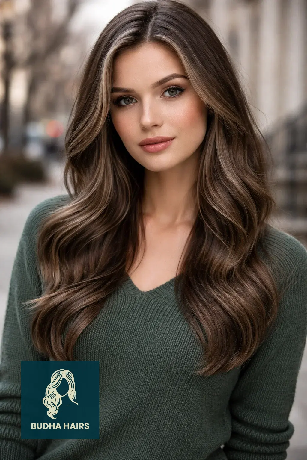 30 Best Winter Highlights for Brown Hair for an Expensive Look 7 Smokey Cacao with Pearl-Ash Babylights