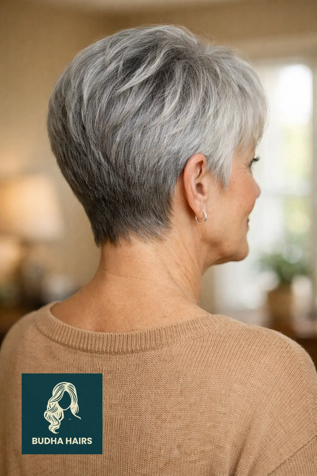 30 Short Hairstyles for Women Over 50 With Gray Hair That Look Chic 8 Soft Gray Tapered Cut
