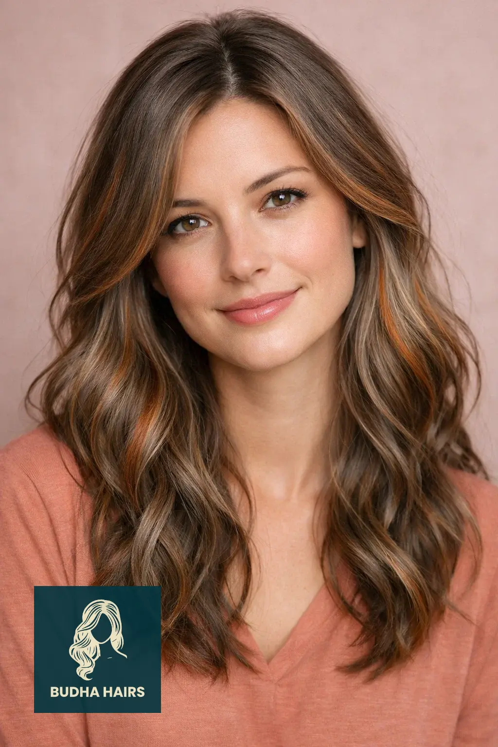 30 Best Red Copper Balayage Ideas for a High-Fashion Look 21 Soft Taupe with Copper Feathered Highlights