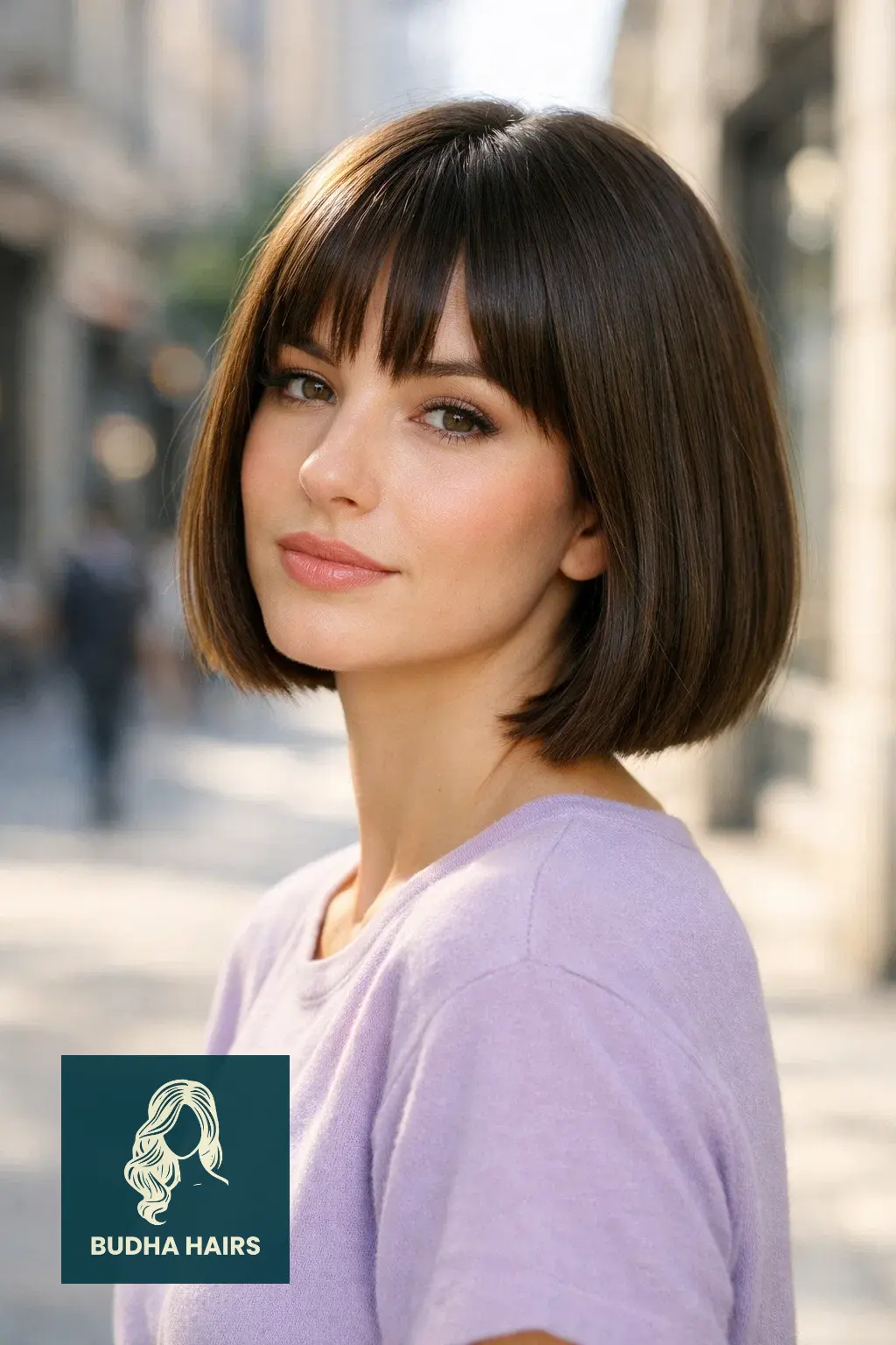 30 Straight Hairstyles That Look Sleek and Stylish 27 Straight Bob with "Bottleneck" Fringe