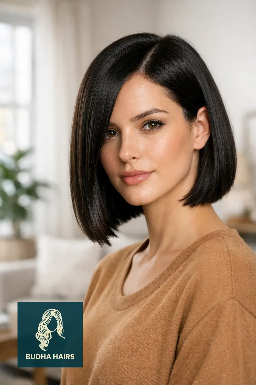 30 Straight Hairstyles That Look Sleek and Stylish 7 Straight Bob with a Deep Side Part