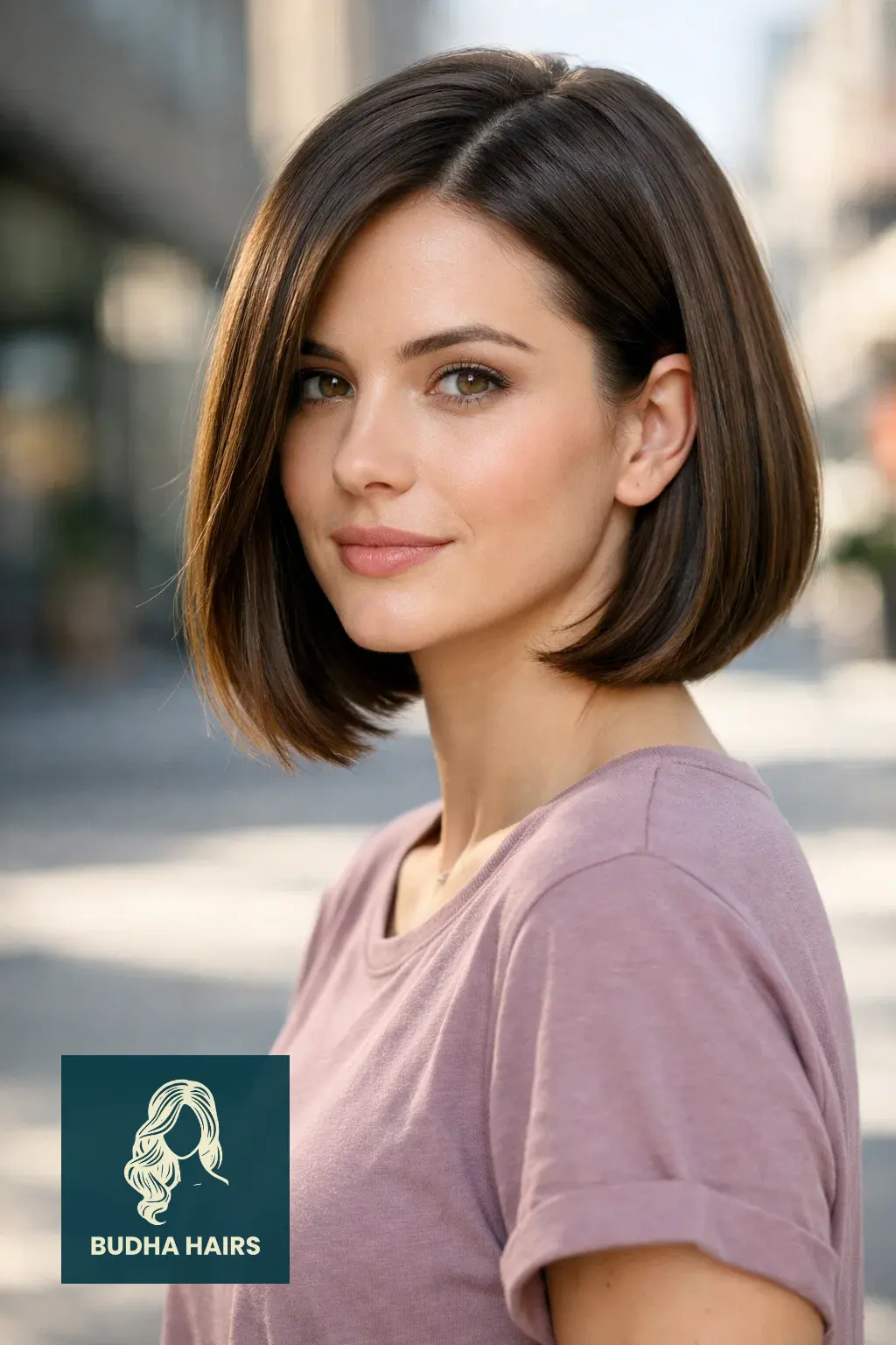 30 Straight Hairstyles That Look Sleek and Stylish 23 Straight "Sliced" Bob with Tucked Ends