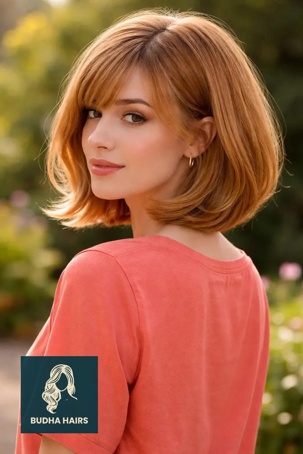 30 Blonde Bob Hairstyles That Look Fresh and Stylish 8 Strawberry Blonde Bob with Side-Swept Bangs