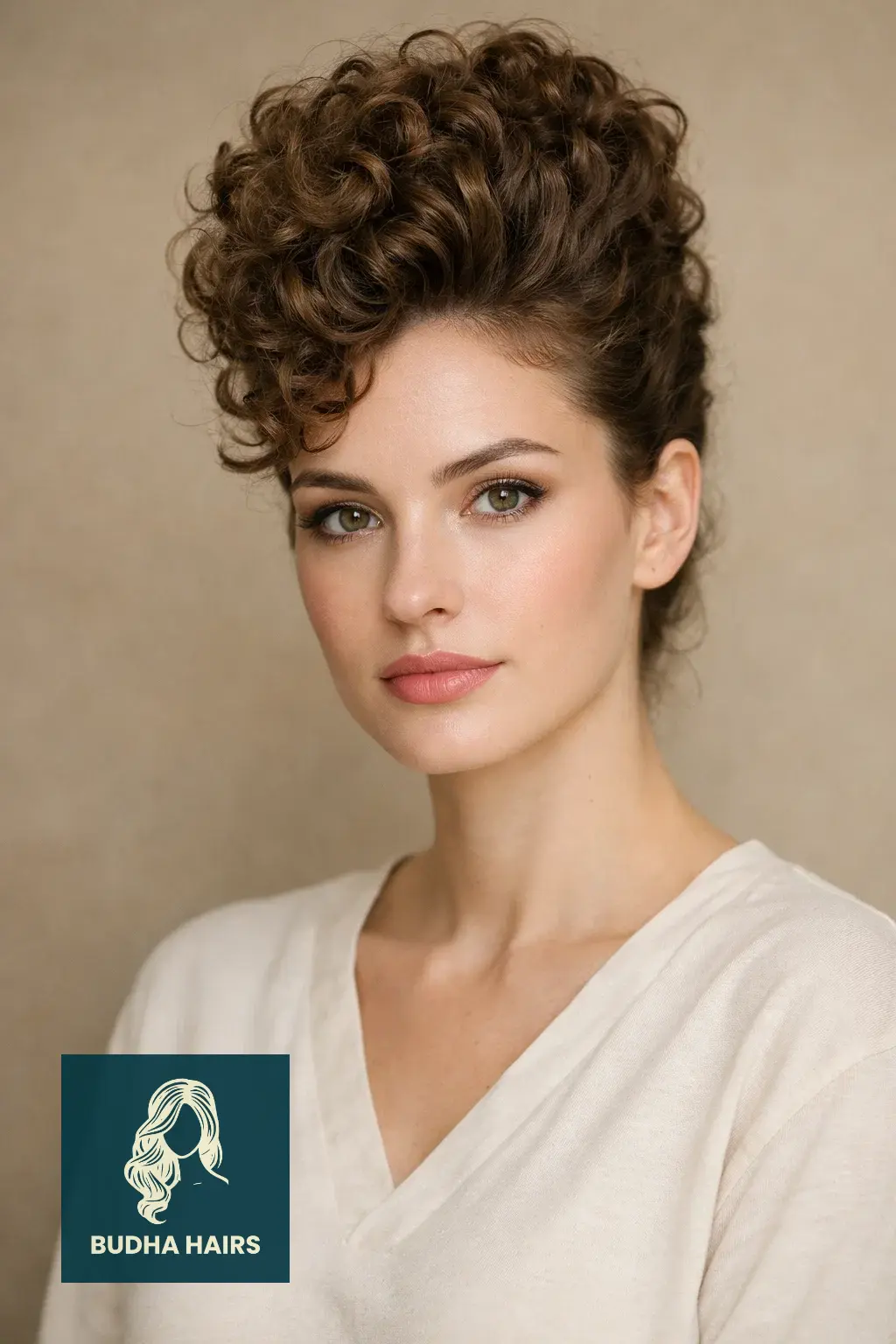 25 Chic Elegant Curly Hairstyles to Elevate Your Look 17 Structured Curly Pompadour