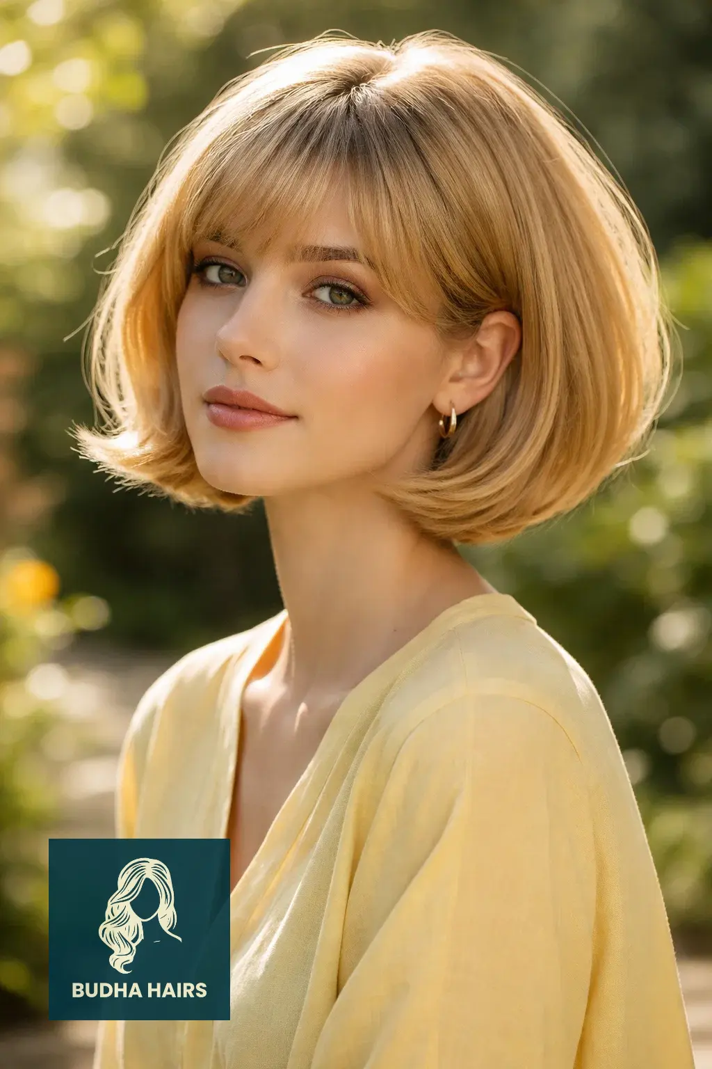 30 Blonde Bob Hairstyles That Look Fresh and Stylish 22 Sunflower Blonde "Mushroom" Bob