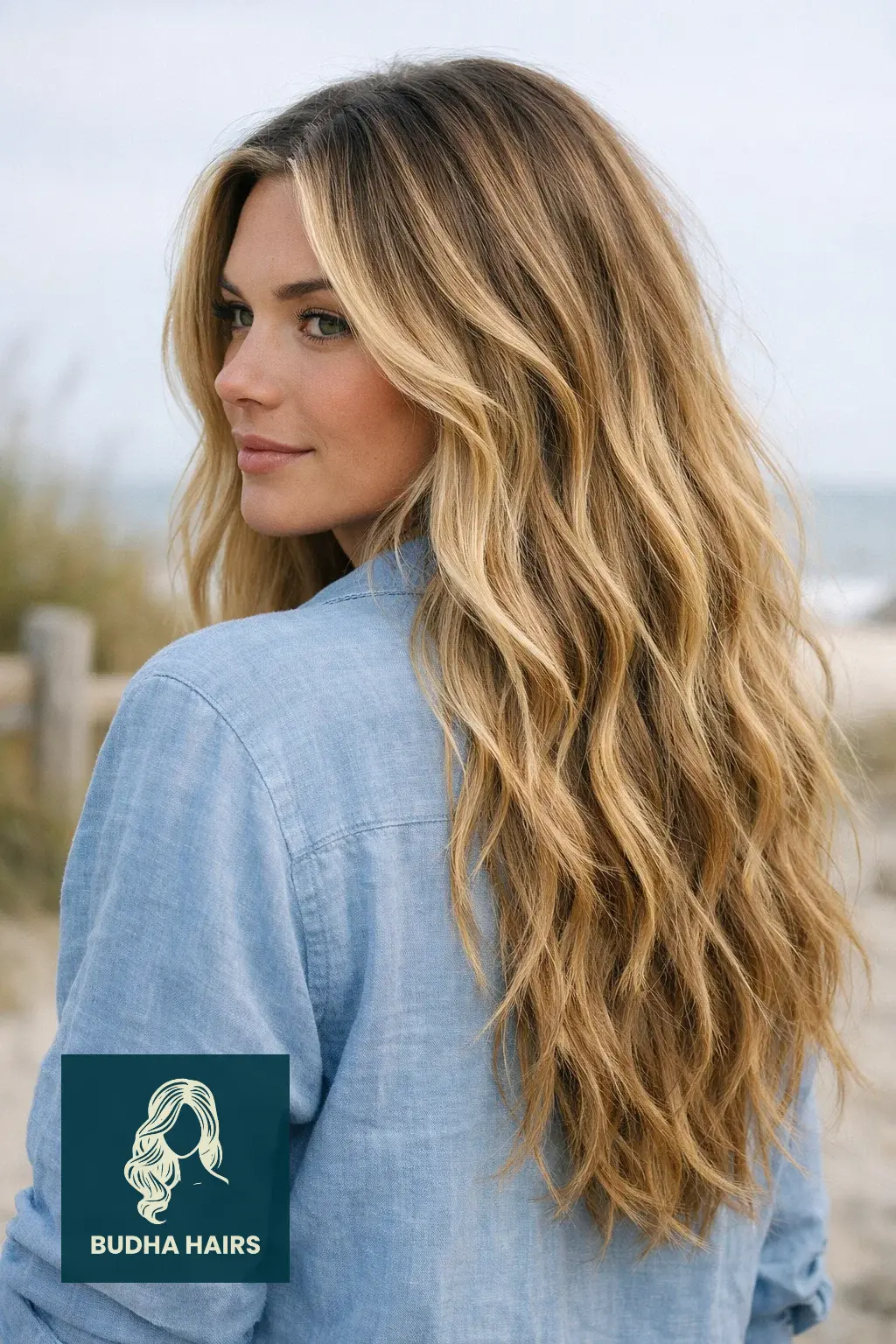 20 Gorgeous Side Part Hairstyles for Long Hair for Every Occasion 4 Textured Beach Waves with Off-Center Part