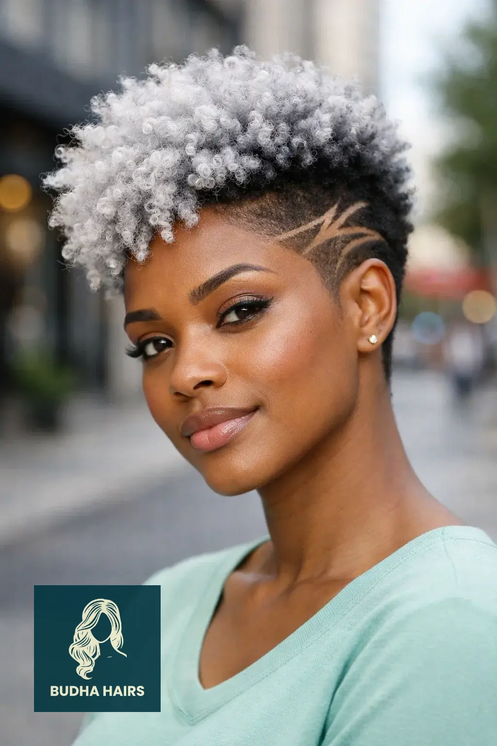 30 Pixie Hairstyles for Black Women That Look Stunning 18 The "Cloud" Fro-Pixie with Shaved Designs