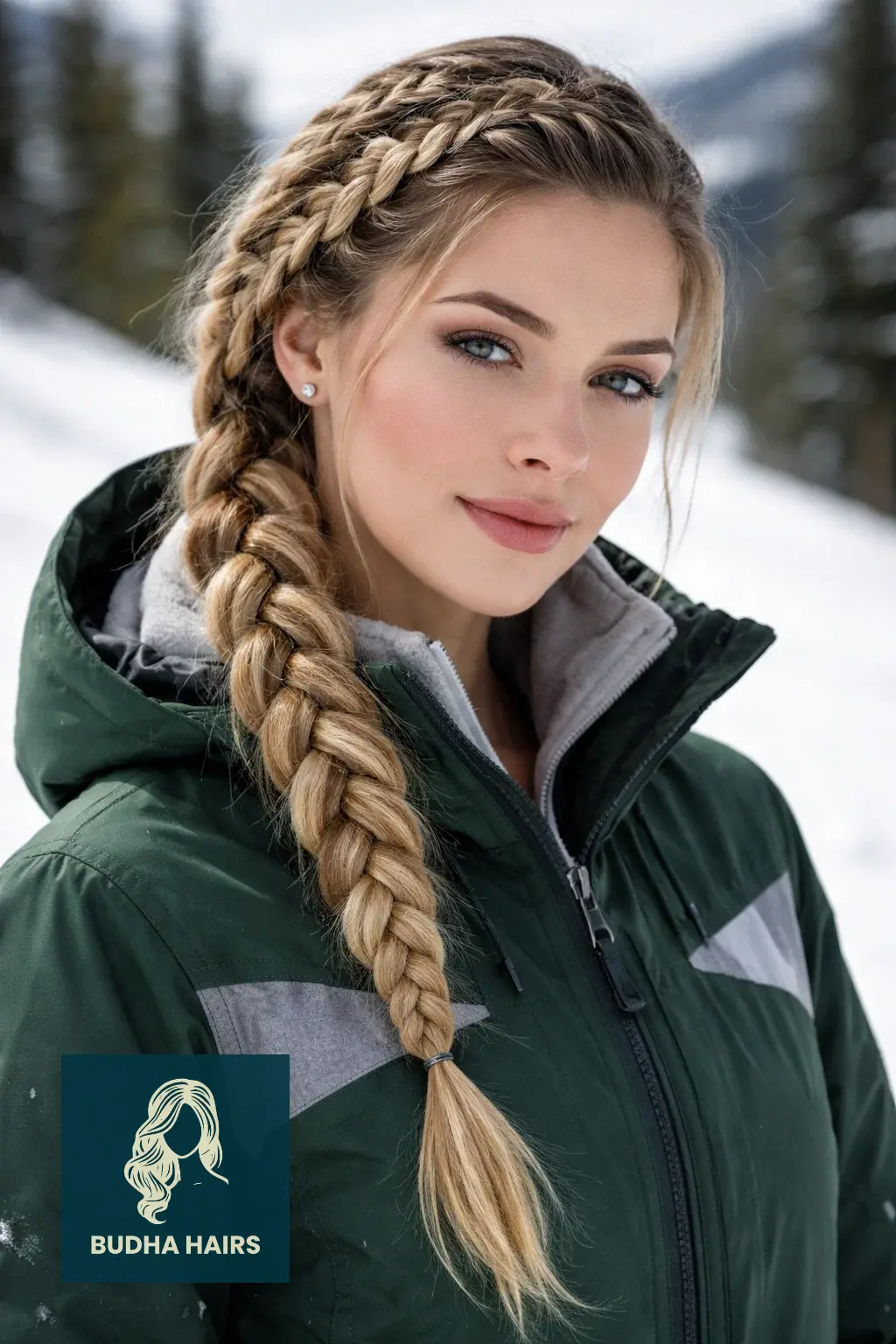 30 Best Skiing Hairstyles to Wear Under a Helmet for 2026 22 The "Cross-Stitch" Flat Braid
