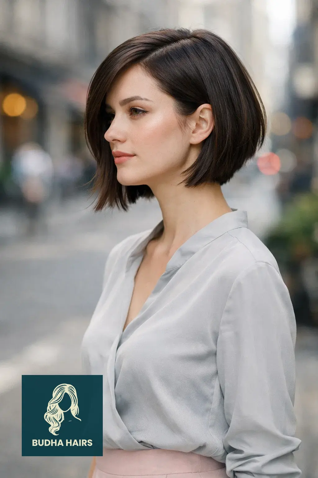 30 Best Bob Hairstyles for Round Face: Slimming Ideas 2026 2 The Deep Side-Parted Asymmetrical Bob