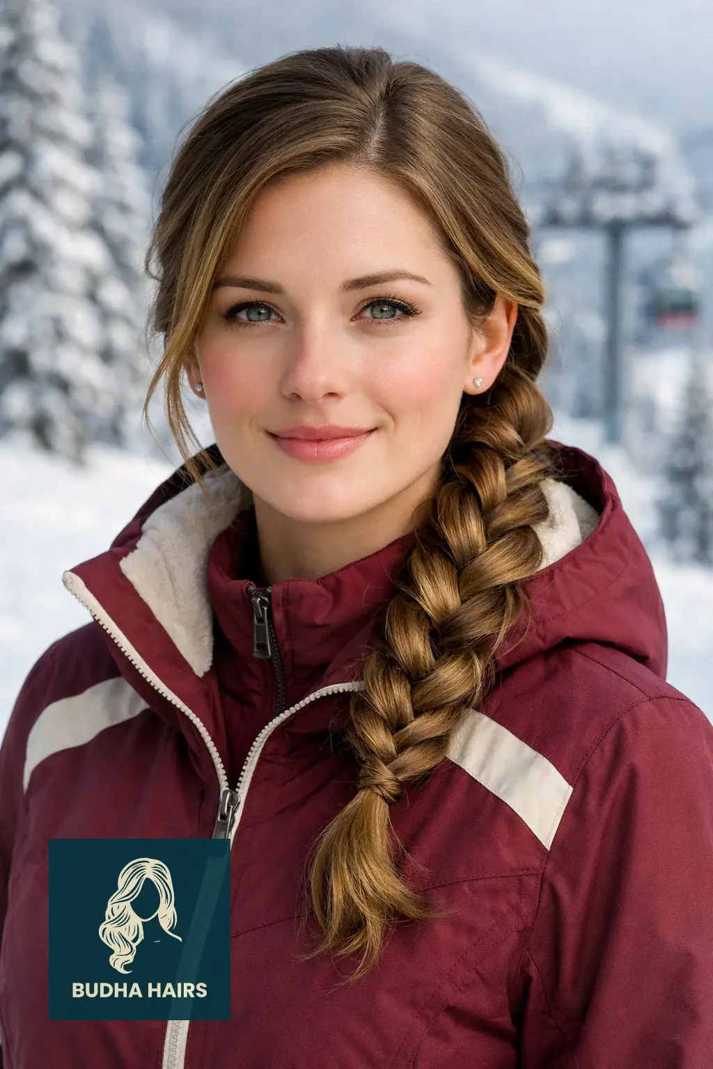 30 Best Skiing Hairstyles to Wear Under a Helmet for 2026 29 The "Double-Helix" Low Braid