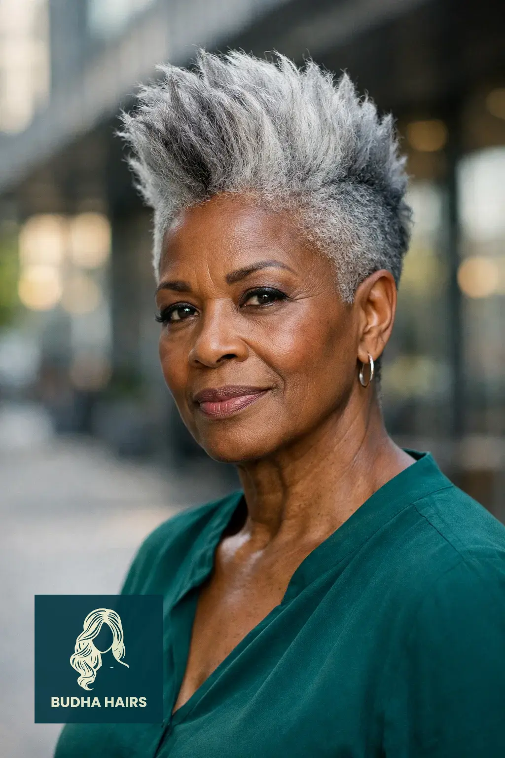 30 Stunning Hairstyles for Older Black Women with Gray Hair You’ll Love 10 The Edgy Gray Faux Hawk