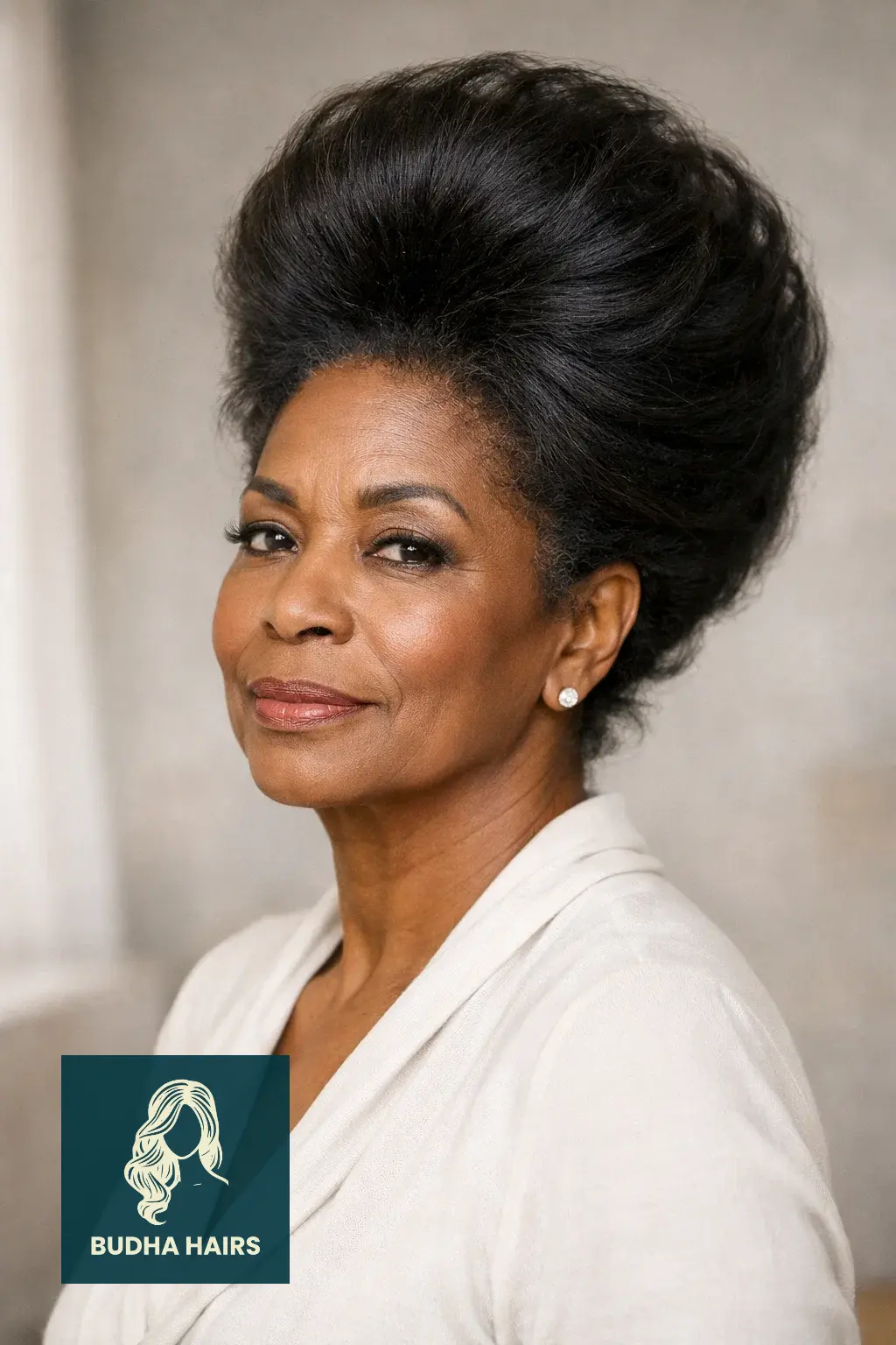 25 Easy and Elegant Updo Hairstyles for Older Black Women 22 The "Grand" Bouffant Updo