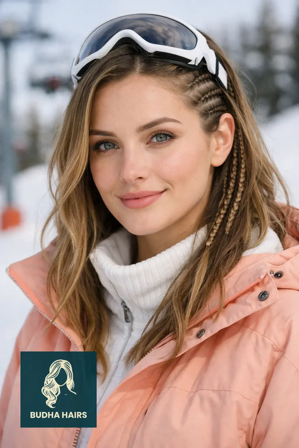 30 Best Skiing Hairstyles to Wear Under a Helmet for 2026 13 The "Micro-Cornrow" Accent