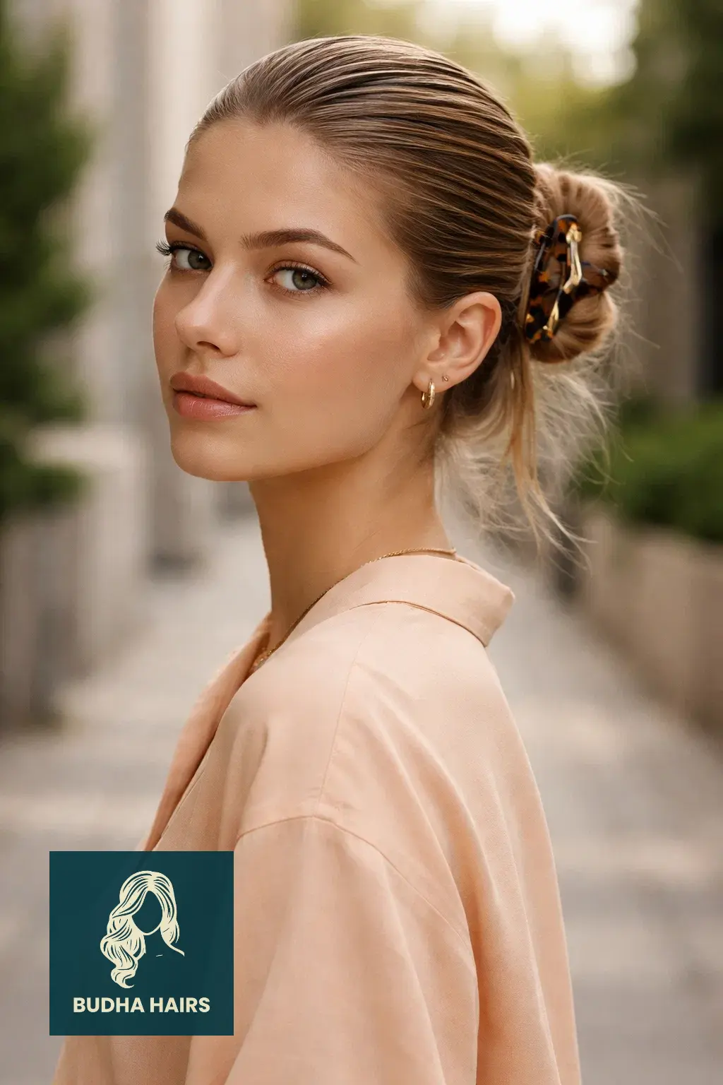 25 Slick Back Hairstyles That Look Sleek and Modern 22 The "Model Off-Duty" Claw Clip