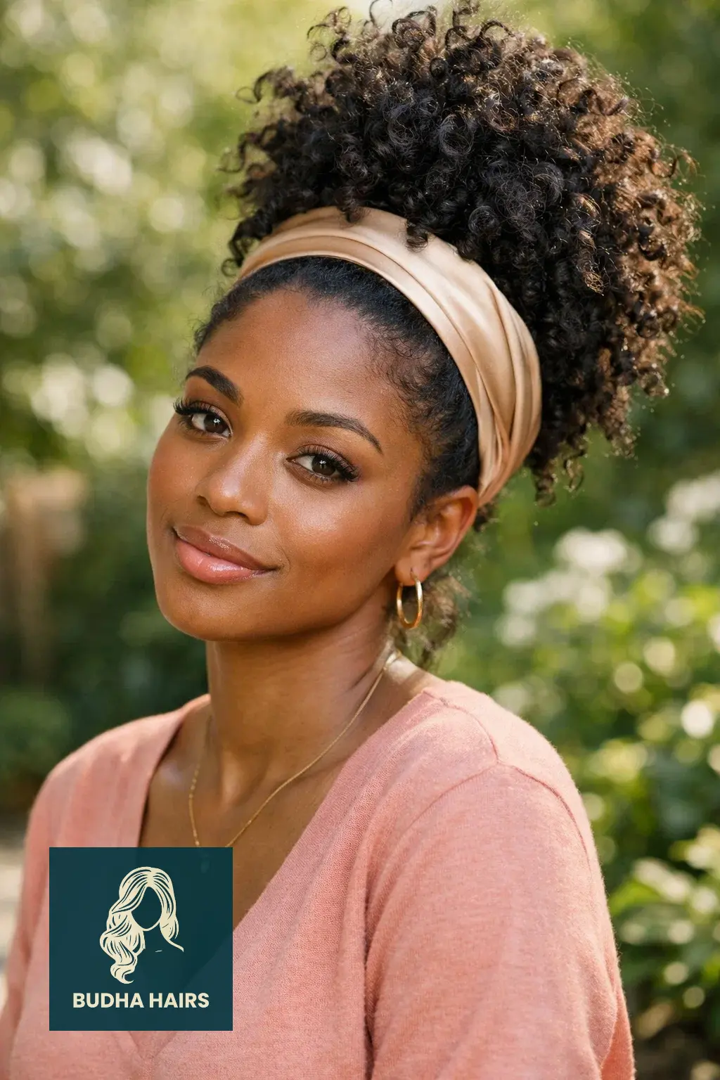 30 Chic Elegant Hairstyles for Black Women That Exude Confidence 17 The Pineapple with a Silk Headband