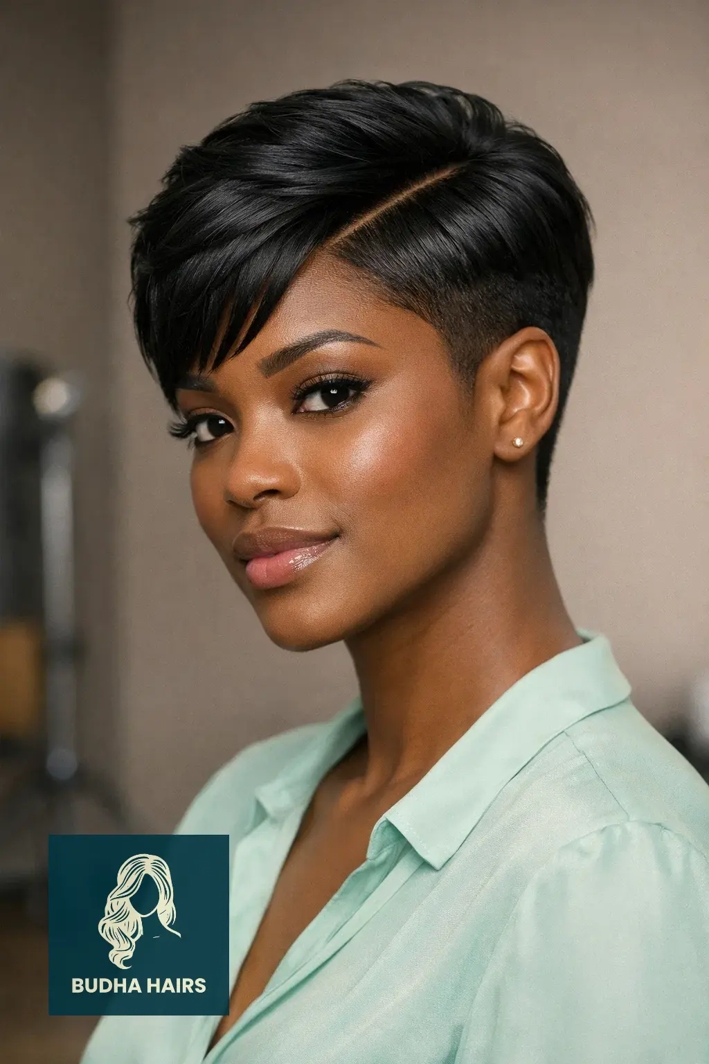 30 Pixie Hairstyles for Black Women That Look Stunning 23 The "Sculpted" Pixie with Hard Part