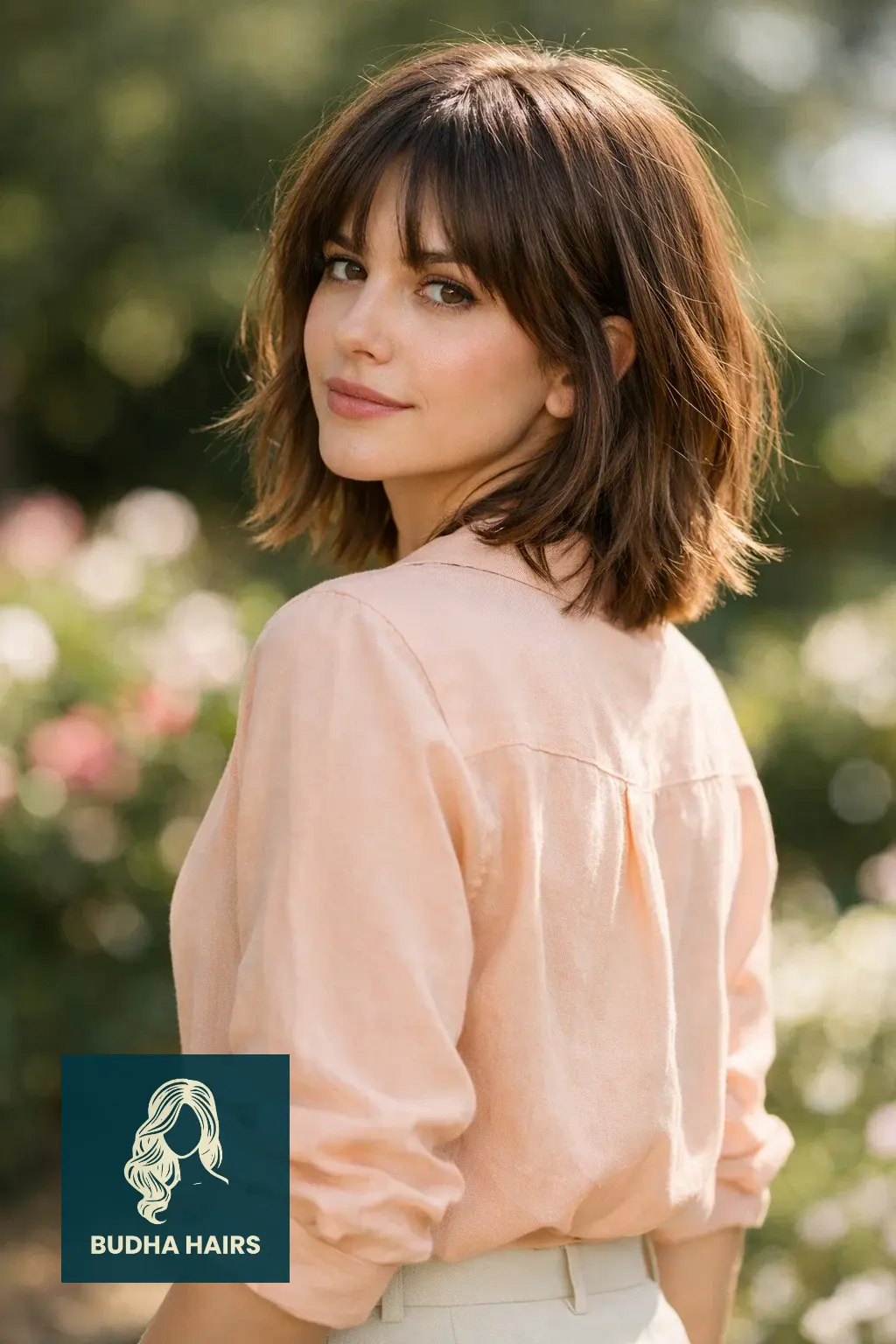 30 Best Bob Hairstyles for Round Face: Slimming Ideas 2026 28 The Shaggy Lob with "Bottleneck" Bangs