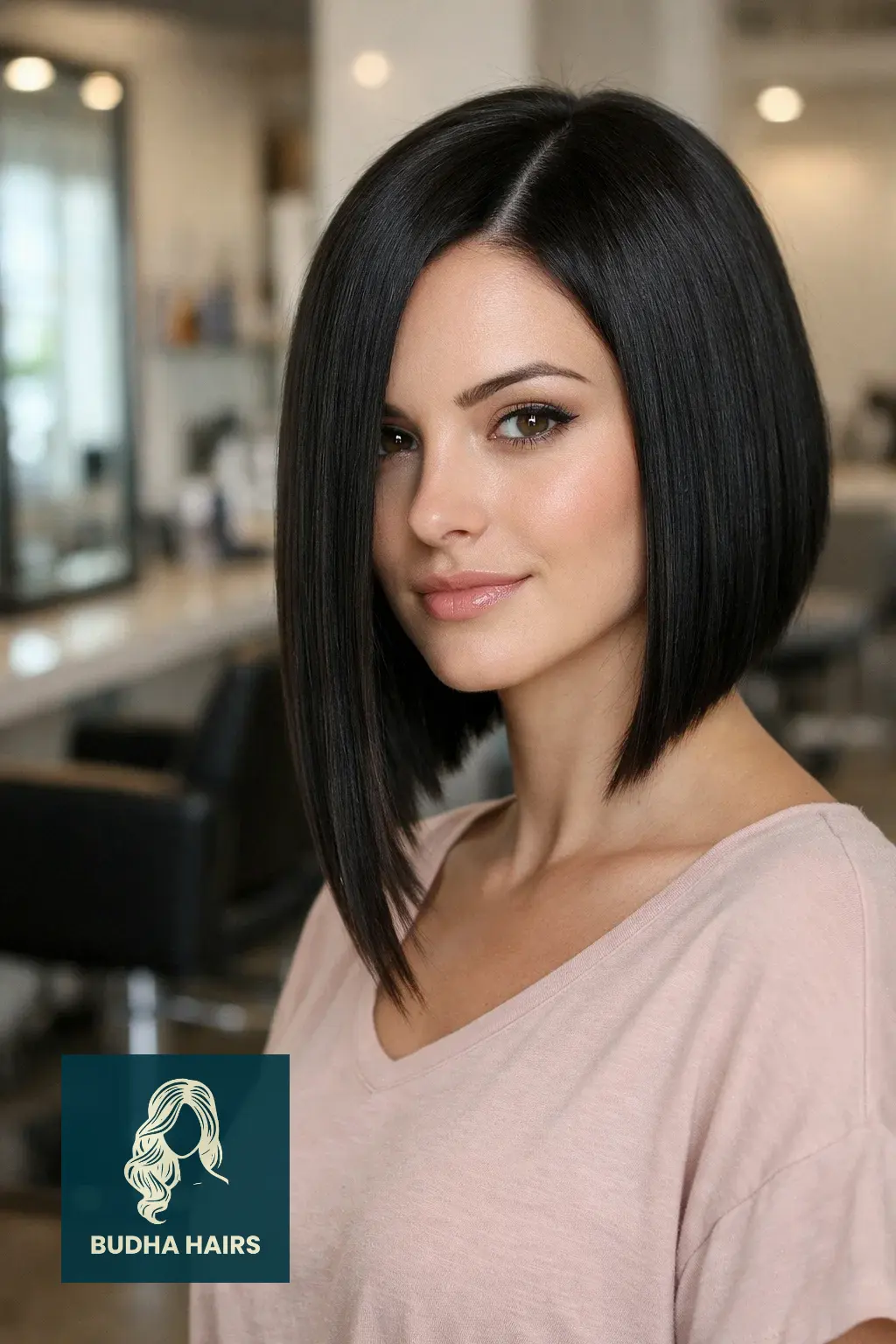 30 Straight Hairstyles That Look Sleek and Stylish 3 The Straight Asymmetrical Lob