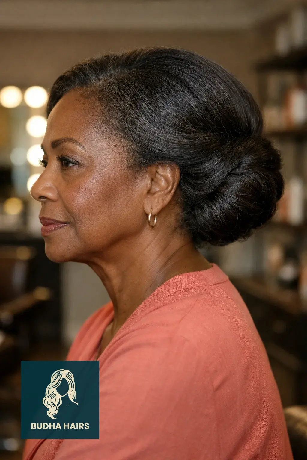 25 Easy and Elegant Updo Hairstyles for Older Black Women 10 The Tuck and Roll (Gibson Tuck)