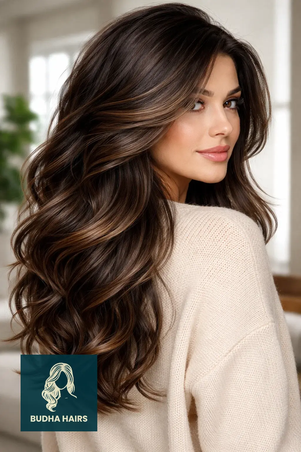 35 Best Black Hair with Brown Highlights: Top Ideas 2026 8 Toffee Brown Balayage for Volume