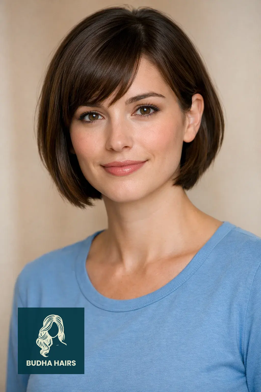 35 Best Bob Hairstyles with Bangs to Try Now 20 Tucked Bob with Side-Swept Fring