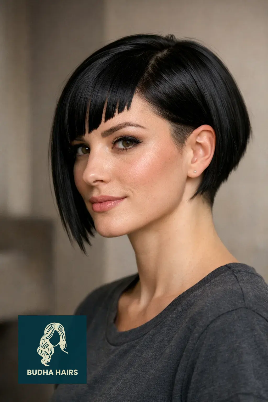 35 Best Bob Hairstyles with Bangs to Try Now 22 Undercut Bob with Graphic Bangs