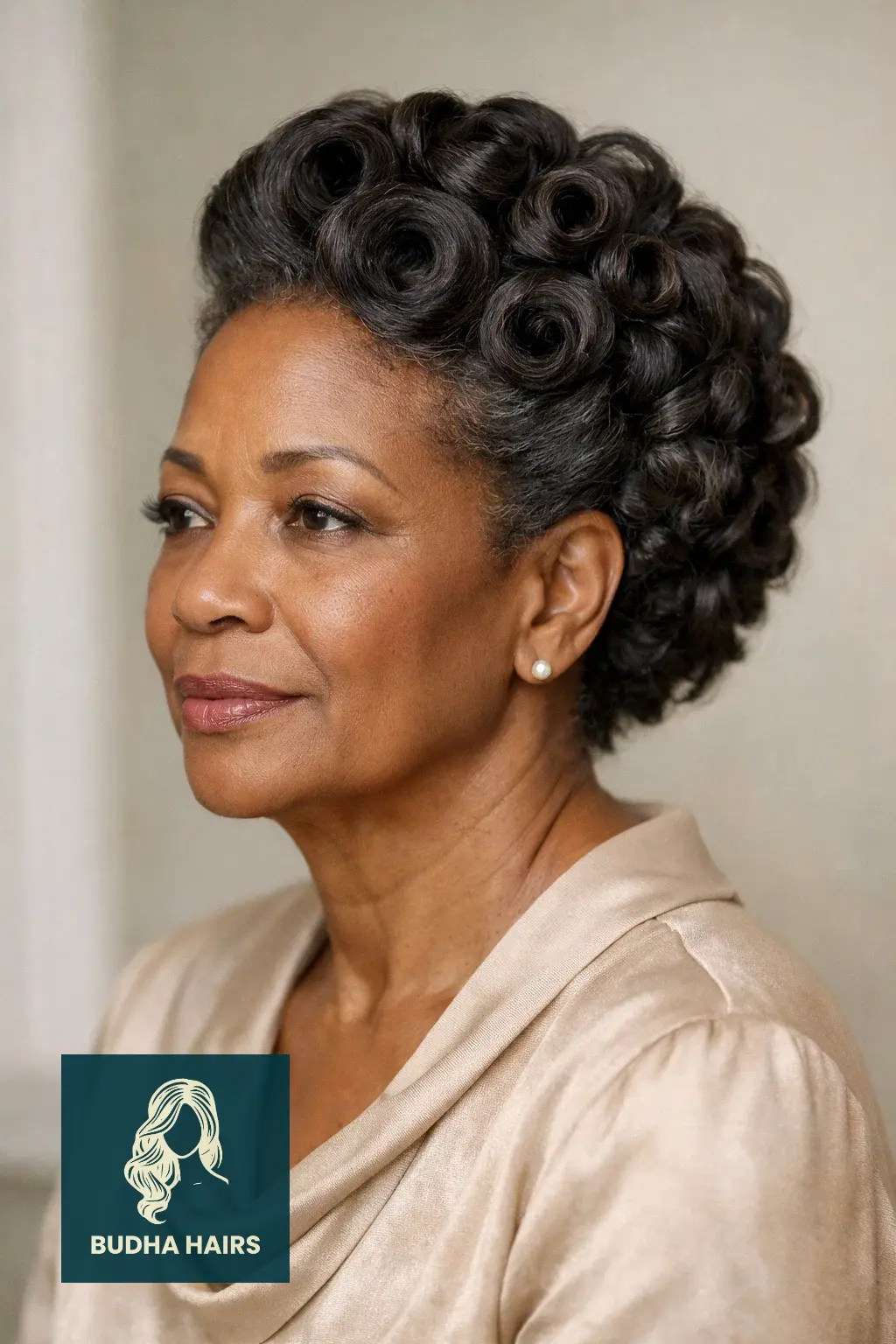 25 Easy and Elegant Updo Hairstyles for Older Black Women 18 Vintage Pin Curls Updo