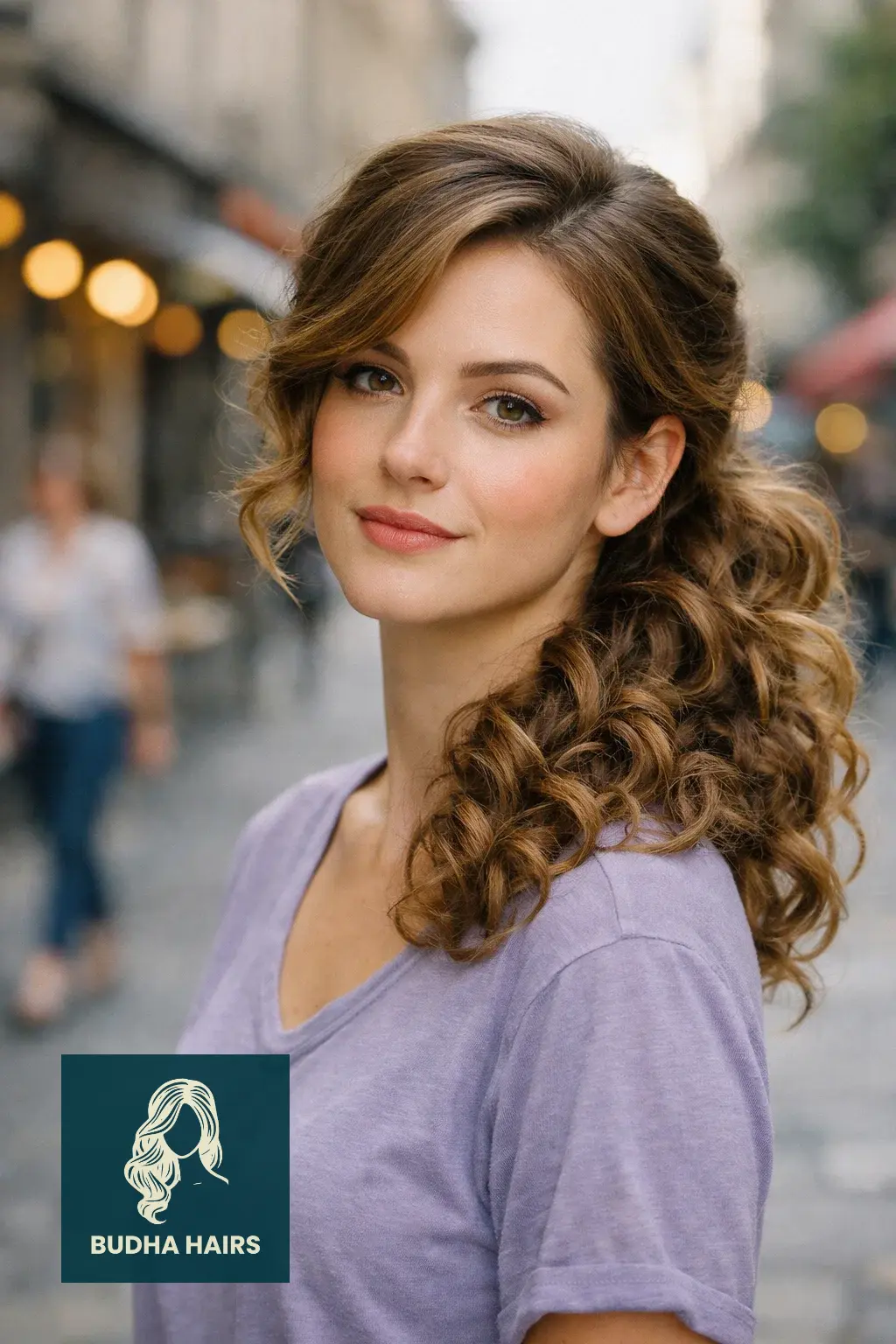 25 Chic Elegant Curly Hairstyles to Elevate Your Look 11 Voluminous Side Ponytail