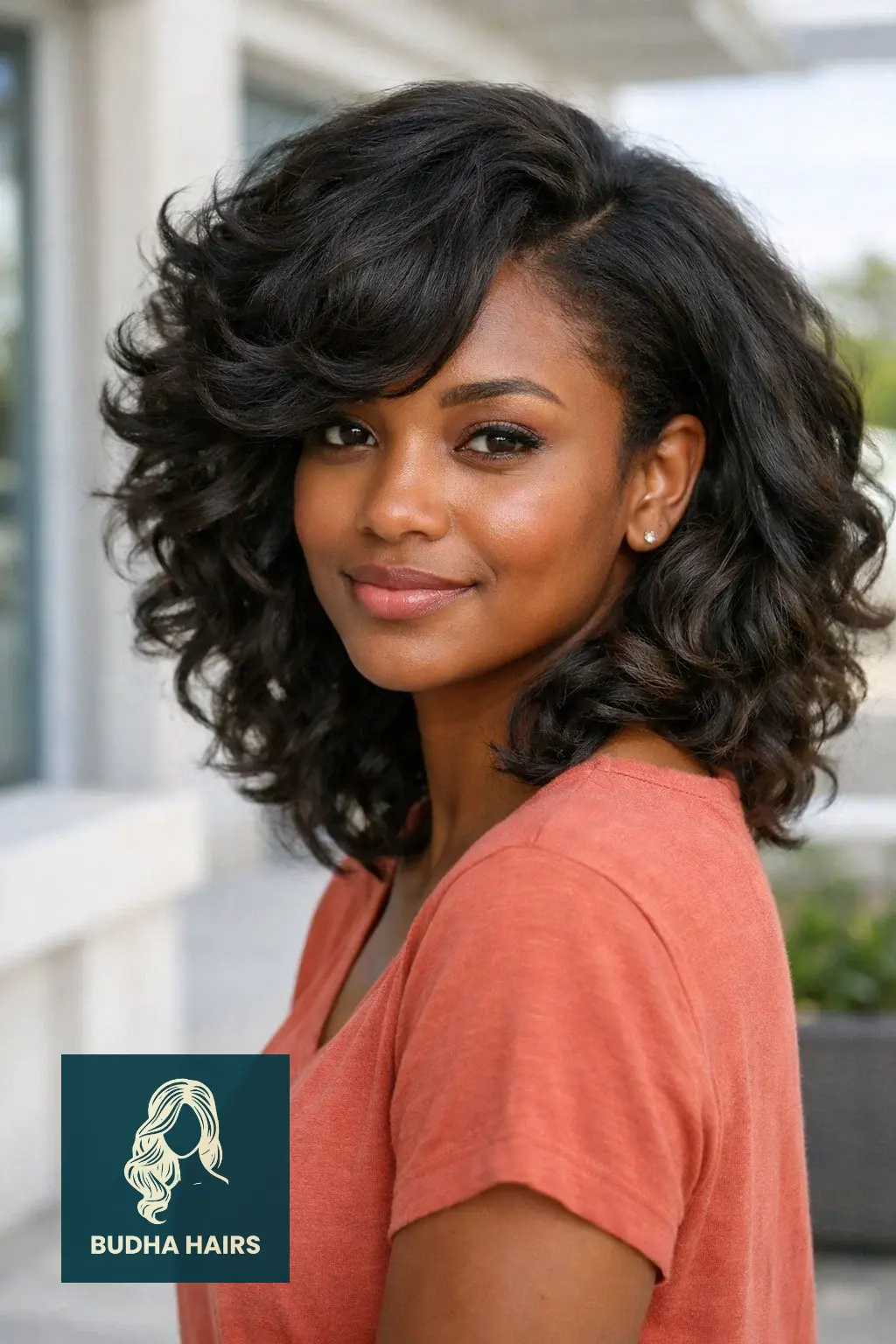 Feathered Hairstyles for Black Women: 30 Iconic & Modern Looks 26 Voluminous Side-Swept Curls with Feathered Ends